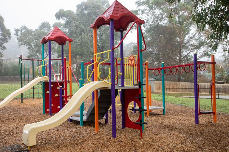 Playground slides and swinging loops